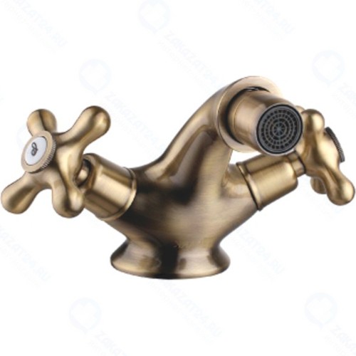 Смеситель для биде Lemark Vintage, с гигиеническим душем, бронза (LM2808B)