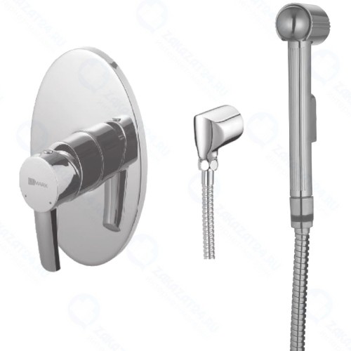 Смеситель для биде Lemark Atlantiss, с гигиеническим душем, хром (LM3219C)