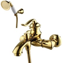Смеситель для ванны и душа Lemark Brava, золотистый (LM4712G)