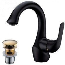 Смеситель для умывальника Lemark Swan, золотистый/PVD (LM5406BG)