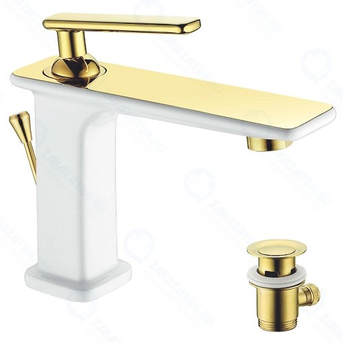Смеситель для умывальника Lemark Mista, золотистый/PVD (LM6406WG)
