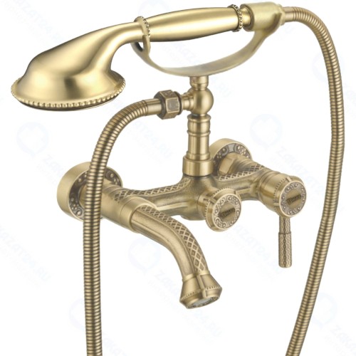 Смеситель для ванны и душа Lemark Jasmine, бронза (LM6612B)