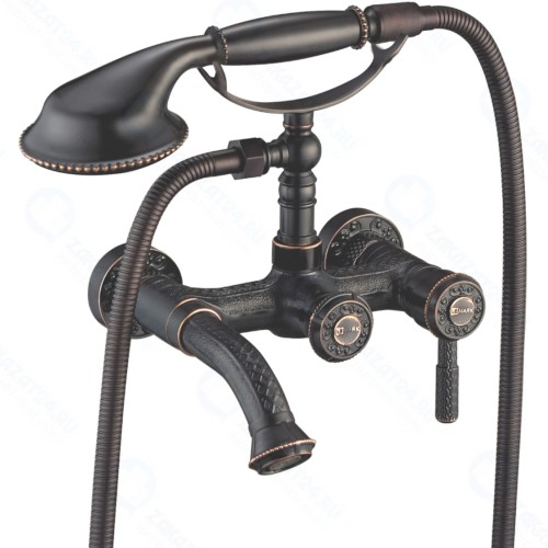 Смеситель для ванны и душа Lemark Jasmine, черная бронза (LM6612ORB)