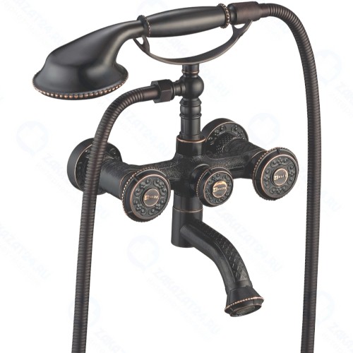 Смеситель для ванны и душа Lemark Jasmine, черная бронза (LM6614ORB)