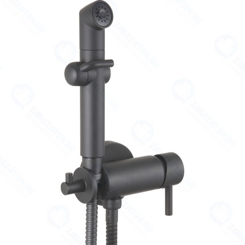 Смеситель для биде Lemark Solo, с гигиеническим душем, PVD (LM7166BL)