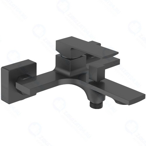 Смеситель для ванны и душа ORANGE Lutz, матовый черный (M04-100b)