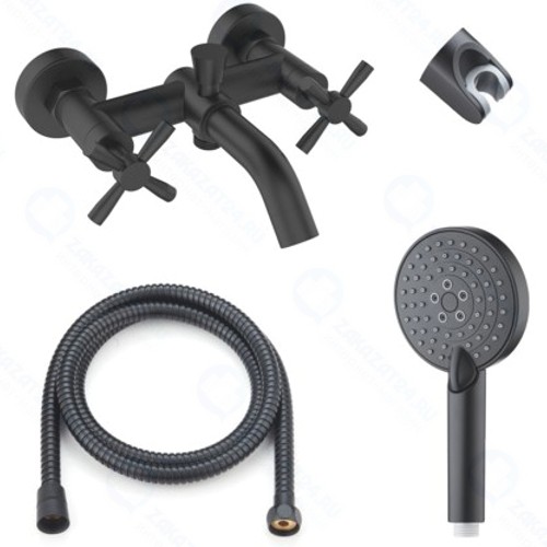 Смеситель для ванны и душа ORANGE Mia, с душевым набором (M34-300b)