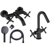 Комплект смесителей для ванной ORANGE Mia (M34-311b)