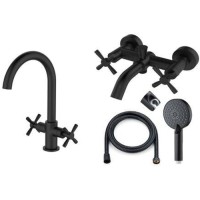 Комплект смесителей для ванной ORANGE Mia (M34-381b)