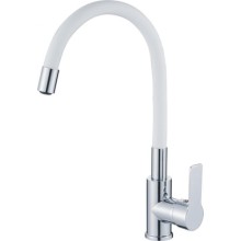 Смеситель для кухни HAIBA белый/хром (HB70112-8) Смеситель для кухни HAIBA белый/хром (HB70112-8)