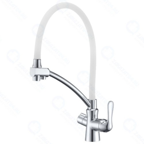 Смеситель для кухни Lemark Comfort, хром (LM3070C-White)