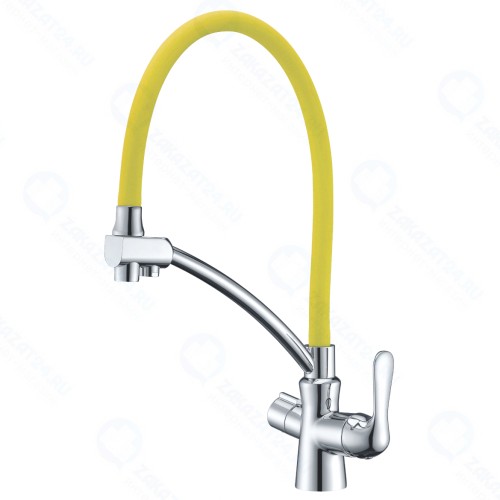 Смеситель для кухни Lemark Comfort, хром (LM3070C-Yellow)