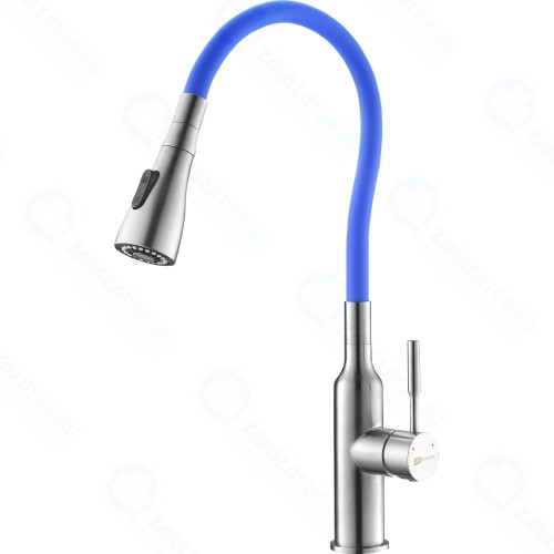 Смеситель для кухни Lemark Expert, полированная сталь (LM5082S-Blue)