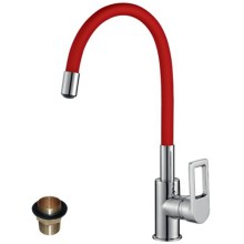 Смеситель для кухни Rossinka Z35-35U, хром/красный Смеситель для кухни Rossinka Z35-35U, хром/красный