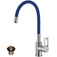 Смеситель для кухни Rossinka Z35-35U, хром/синий Смеситель для кухни Rossinka Z35-35U, хром/синий