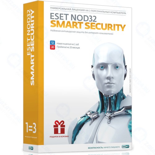 Антивирус ESET NOD32 Smart Security+ Bonus 3ПК/1Г