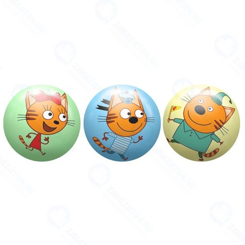 Мячики Три Кота с принтом, 3 шт (Т17579)