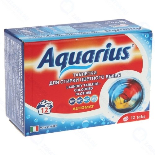 Таблетки для стирки цветного белья Aquarius 12 шт (8032779811213)