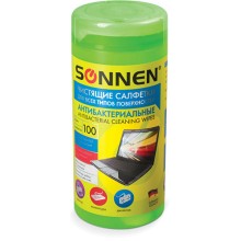 Чистящие салфетки Sonnen для экранов, 100 шт (511487)