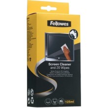 Чистящий набор для экранов Fellowes спрей + абсорбирующие салфетки, 20 шт (FS-99701)