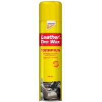Полироль для кожи, резины, пластмассы KANGAROO Leather & Tire Wax Silicon, 400 мл (330118)