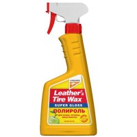 Полироль для кожи, резины, пластмассы KANGAROO Leather & Tire Wax Super Gloss, 500 мл (355029)