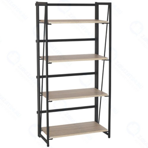 Стеллаж на металлокаркасе Brabix Loft SH-001, 600x300x1250 мм, дуб натуральный (641230)