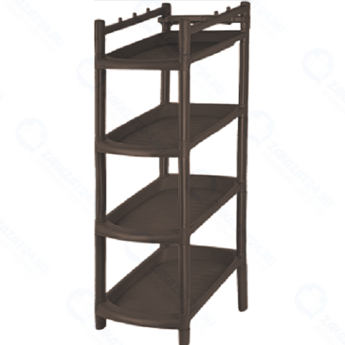 Этажерка Branq для обуви, узкая, 4 полки, венге (BQ2801ВНГ)