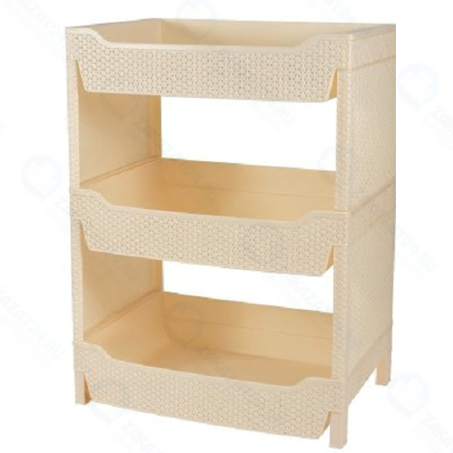 Этажерка Branq Nature, ротанг, 3 секции, слоновая кость (BQ3776СЛК)