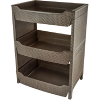 Этажерка Branq Nature, ротанг, 3 секции, венге (BQ3776ВНГ)