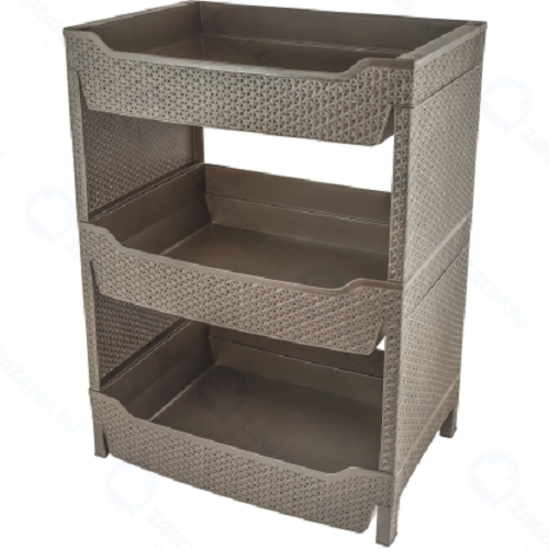 Этажерка Branq Nature, ротанг, 3 секции, венге (BQ3776ВНГ)