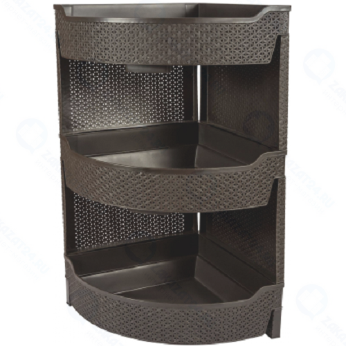 Этажерка Branq Nature, ротанг, угловая, 3 секции, венге (BQ3778ВНГ)
