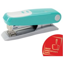 Степлер Brauberg Germanium, №24/6, 26/6, до 20 листов, бирюзовый (226573) Степлер Brauberg Germanium, №24/6, 26/6, до 20 листов, бирюзовый (226573)