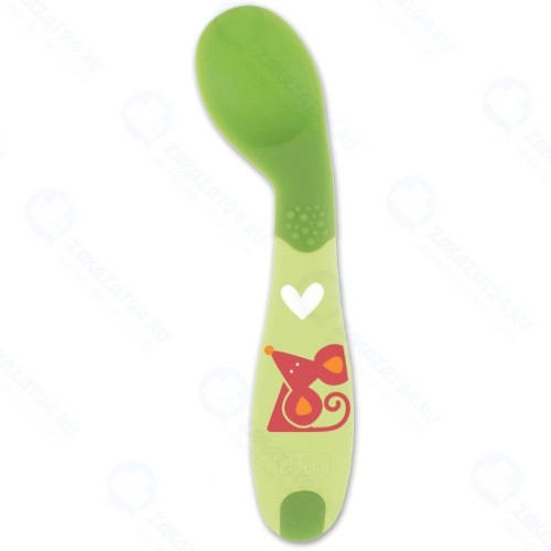 Ложка для детей Chicco Babys First Spoon, 8 м+, зеленая (00016100300000)