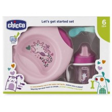 Набор детской посуды Chicco 6 м+, розовый (00016200100000)