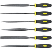 Набор надфилей FIT с прорезиненной ручкой, 150 мм, 6 шт (42172 )