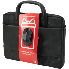 Сумка для ноутбука Continent CC-037 Black + мышь Accura