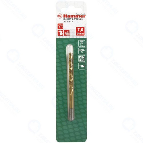 Сверло по металлу Hammer Flex DR MT 7.0 мм*109/69 мм (202-117)