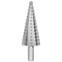 Сверло ступенчатое по металлу Энкор 6-30 мм, 13 ступеней, шаг 2 мм, ход 4,5 мм (21630) Сверло ступенчатое по металлу Энкор 6-30 мм, 13 ступеней, шаг 2 мм, ход 4,5 мм (21630)