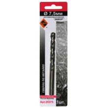 Сверло по металлу Энкор Р6М5, 7,5 мм, в блистере (25375) Сверло по металлу Энкор Р6М5, 7,5 мм, в блистере (25375)