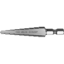 Сверло ступенчатое по металлу Зубр Ф12х65 мм (29665-4-12-9)