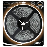 Светодиодная лента Gauss 2835/60-SMD 4,8W 12V DC 5m IP66 (311000105)
