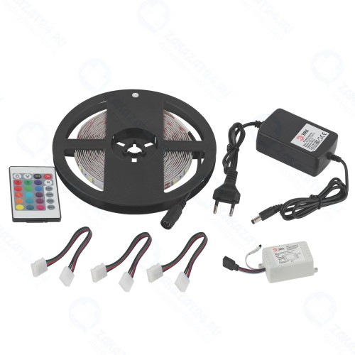 Комплект светодиодной ленты ЭРА 5050kit-14,4-60-12-IP20-RGB-5m