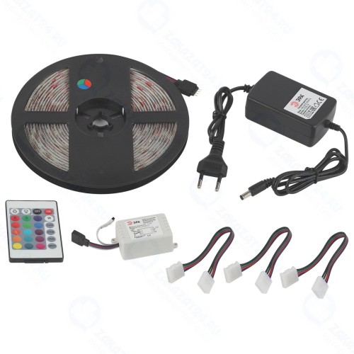 Комплект светодиодной ленты ЭРА 5050kit-14,4-60-12-IP65-RGB-5m