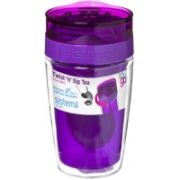 Термокружка для чая Sistema To-Go Twist 'n' Sip Tea, 370 мл Violet (21476)