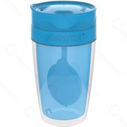 Термокружка для чая Sistema To-Go Twist 'n' Sip Tea, 370 мл Blue (21476)