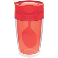 Термокружка для чая Sistema To-Go Twist 'n' Sip Tea, 370 мл Orange (21476)