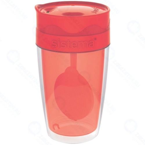 Термокружка для чая Sistema To-Go Twist 'n' Sip Tea, 370 мл Orange (21476)