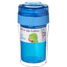 Термокружка для кофе Sistema To-Go Twist 'n' Sip Coffee, 315 мл Blue (21477)