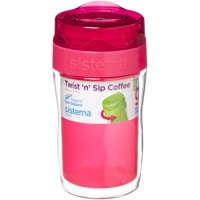 Термокружка для кофе Sistema To-Go Twist 'n' Sip Coffee, 315 мл Red (21477)